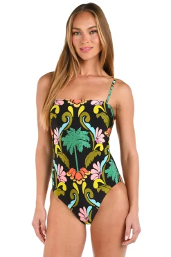 Sunshine 79 Bandeau|One Pieces-Palm Mirage Bandeau One Piece Swimsuit