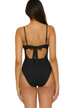Becca by Rebecca Virtue One Pieces-Paula Lace-Up One Piece Swimsuit