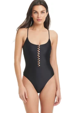 Red Carter High Leg|One Pieces-Pearl One Piece Swimsuit