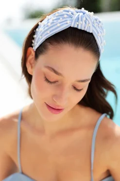 Shiraleah Hair Accessories-Pearls and Stripes Knotted Headband