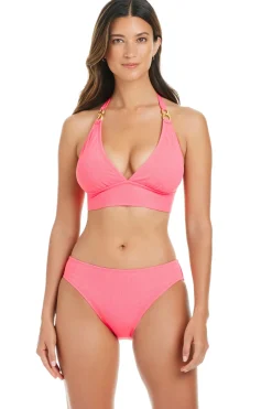 Bleu Rod Beattie Triangle|Halter-Pique Ole Halter Bikini Top