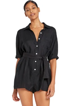 Vitamin A Jumpsuits / Rompers-Playa Belted Waist Romper