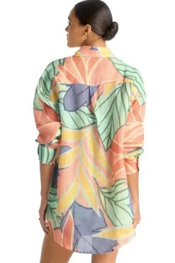 Vitamin A Shirt Dresses-Playa Button Down Shirt Dress