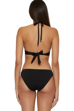 Trina Turk Triangle|Halter-Pleated Halter Bikini Top