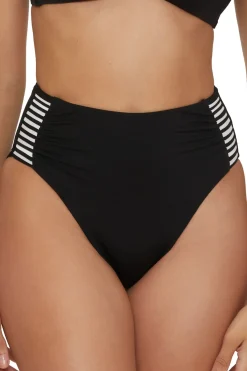 Trina Turk High Leg|High Waist-Pleated High Waist Bikini Bottom