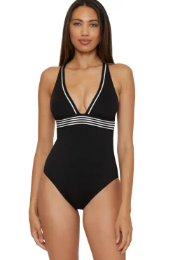 Trina Turk Plunge|One Pieces-Plunge One Piece Swimsuit