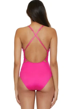 Trina Turk Plunge|One Pieces-Plunge One Piece Swimsuit
