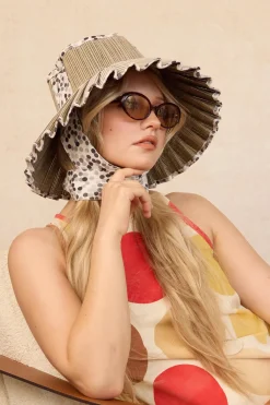 Lorna Murray Hats-Polka Monochrome Luxe Ravello Hat