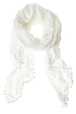 Matta Travel Accessories-Pom Pom Dupatta Scarf/Pareo