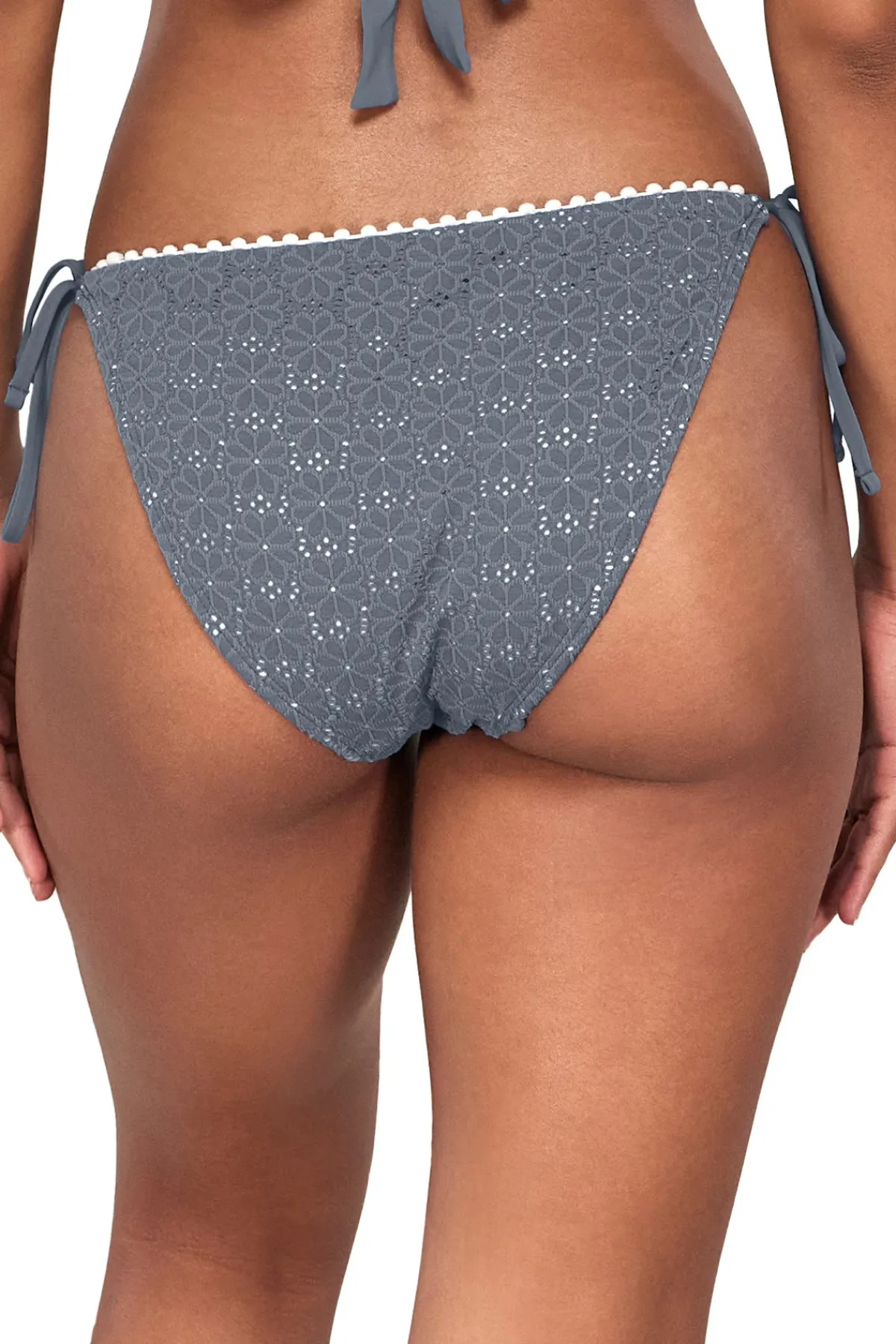 Swim Systems Tie Side|Hipster-Pom Pom Hipster Tie Side Bikini Bottom