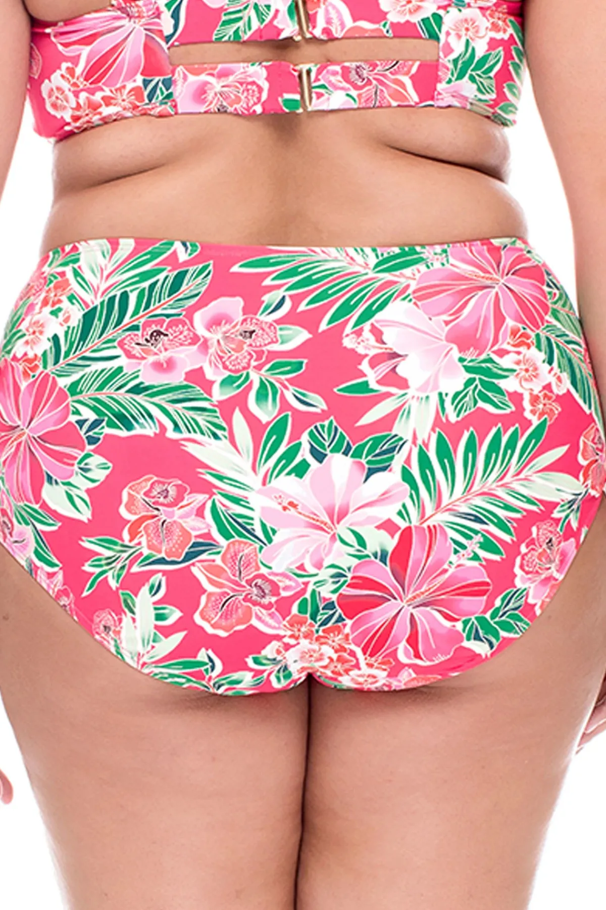 Curve High Waist|Bikinis-Powernet Panel High Waist Bikini Bottom