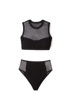 Robin Piccone High Waist|Bikinis-Pua Crochet High Waist Bikini Bottom