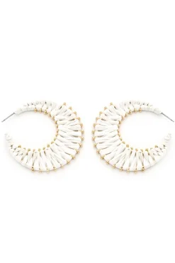 Frill Jewelry-Raffia Hoop Earrings