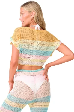 PQ Swim Tops-Renee Crochet Crop Top