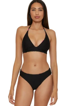 Trina Turk Halter|Bikinis-Reversible Banded Halter Bikini Top