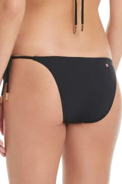 Red Carter Tie Side|Brazilian / Cheeky-Rhinestone Tie Side Brazilian Bikini Bottom