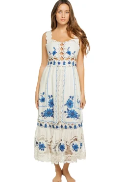 Farm Rio Sundresses-Richelieu Midi Dress