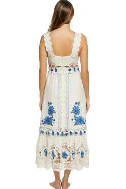 Farm Rio Sundresses-Richelieu Midi Dress