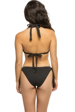 MaxSwim Triangle|Halter-Riley Textured Halter Sliding Bikini Top