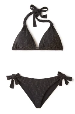 MaxSwim Triangle|Halter-Riley Textured Halter Sliding Bikini Top