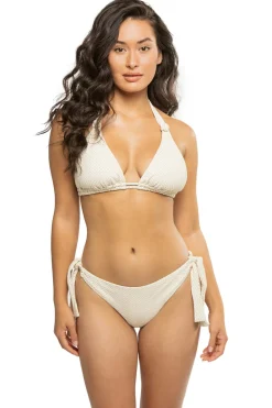 MaxSwim Triangle|Halter-Riley Textured Halter Sliding Bikini Top