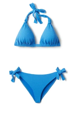 MaxSwim Triangle|Halter-Riley Textured Halter Sliding Bikini Top