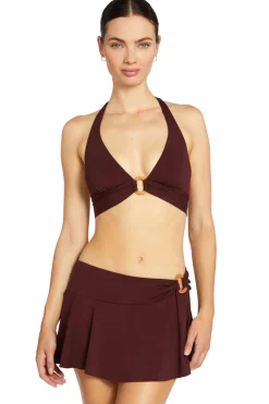 Robin Piccone Triangle|Halter-Ring Halter Bikini Top