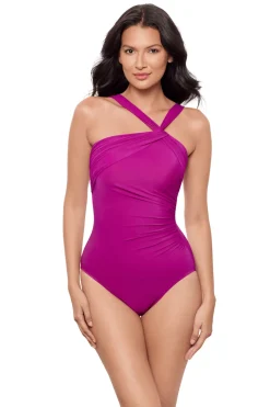 Miraclesuit Asymmetrical|One Pieces-Rock Solid Europa Asymmetrical One Piece Swimsuit