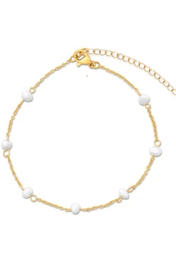 Ellie Vail Jewelry-Rosette Pearl Chain Anklet