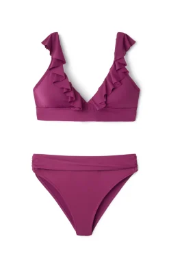Cerulean Sea Bralette|Bikinis-Ruffle Bralette Bikini Top