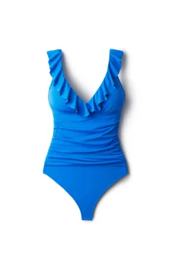 Cerulean Sea Tank|One Pieces-Ruffle One Piece Swimsuit