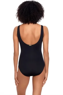Lauren Ralph Lauren Tank|One Pieces-Ruffle Over The Shoulder One Piece Swimsuit