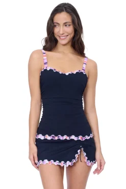 Profile by Gottex Tank|Tankinis-Ruffled Trim Tankini Top (E Cup)