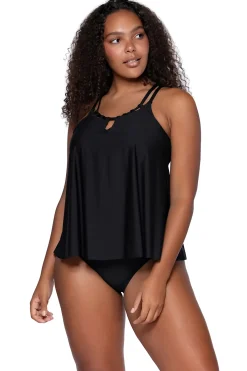 Sunsets High Neck|Tank-Sadie High Neck Tankini Top