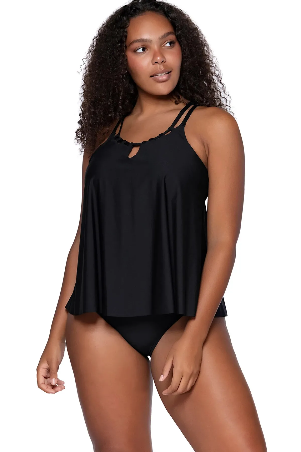 Sunsets High Neck|Tank-Sadie High Neck Tankini Top