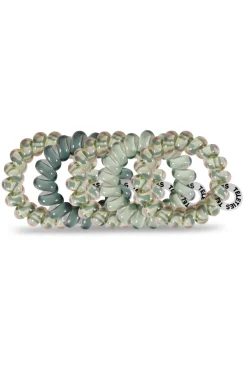 Teleties Hair Accessories-Sage Swirl 5-Pack Mini Hair Ties