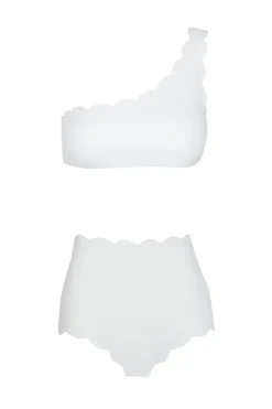 Marysia Bikinis-Santa Barbara Scallop Asymmetrical Bikini Top