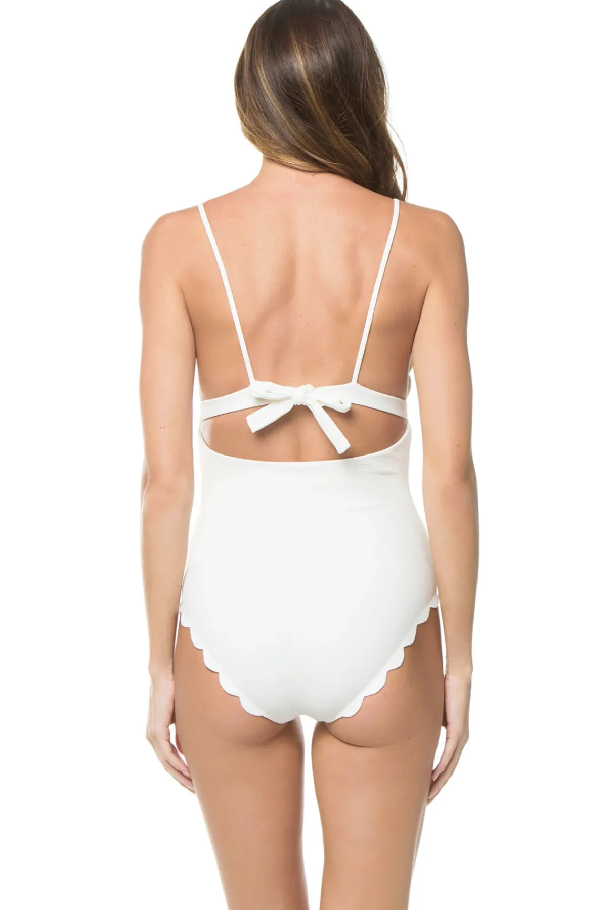 Marysia Tank|One Pieces-Santa Clara Scallop Over The Shoulder One Piece Swimsuit