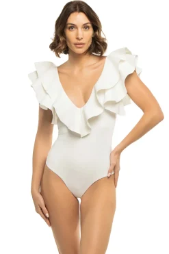 Maygel Coronel Plunge|One Pieces-Santa One Piece Swimsuit