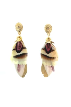 Gas Bijoux Jewelry-Sao Feather Earrings