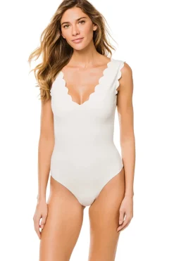 Marysia Tank|One Pieces-Scallop One Piece Swimsuit