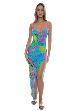 Luli Fama Sundresses-Seaglass Fantasy Maxi Dress