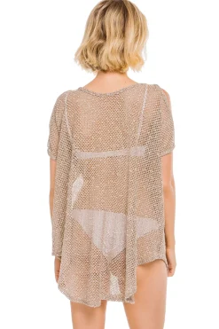 Elif Tunics-Sheer Cold Shoulder Tunic