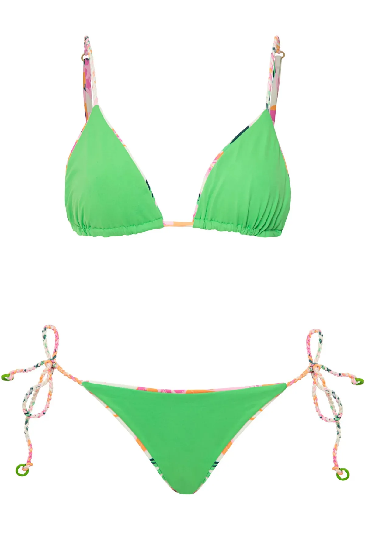 Maaji Tie Side|Brazilian / Cheeky-Shining Reversible Brazilian Bikini Bottom