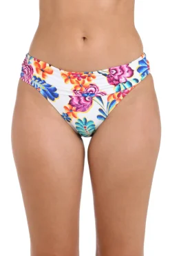 La Blanca Hipster|Bikinis-Shirred Banded Hipster Bikini Bottom