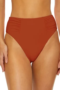 Soluna High Waist|Bikinis-Shirred High Waist Bikini Bottom