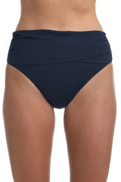 La Blanca High Waist|Bikinis-Shirred Sash Front High Waist Bikini Bottom