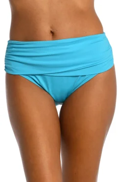 La Blanca High Waist|Bikinis-Shirred Sash Front High Waist Bikini Bottom