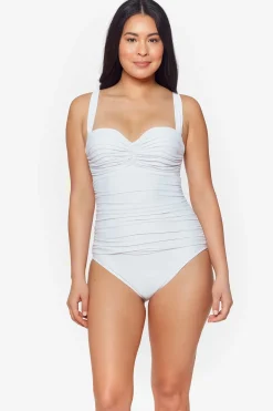 Bleu Rod Beattie Tank|One Pieces-Shirred Underwire One Piece Swimsuit
