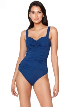 Bleu Rod Beattie Tank|One Pieces-Shirred Underwire One Piece Swimsuit